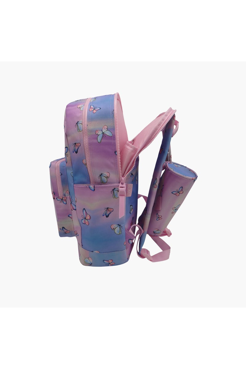 ROCO Paris Graphic Print Backpack with Pencil Pouch - 17 inches - Image 3
